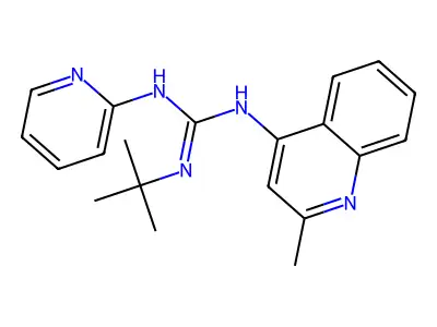 Guanidine, N-(1,1-dimethylethyl)-N'-(2-methyl-4-quinolinyl)-N''-2-pyridinyl- structure