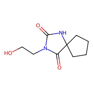 1,3-Diazaspiro(4.4)nonane-2,4-dione, 3-(2-hydroxyethyl)- structure