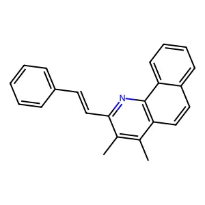 3,4-Dimethyl-2-(2-phenylethenyl)benzo[h]quinoline structure