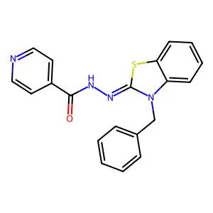 N-[(3-benzylbenzothiazol-2-ylidene)amino]pyridine-4-carboxamide structure