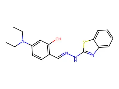 4-(Diethylamino)-2-hydroxybenzaldehyde 2-(2-benzothiazolyl)hydrazone structure