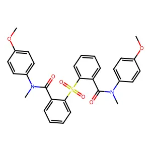 2,2'-Sulfonylbis[N-(4-methoxyphenyl)-N-methylbenzamide] structure