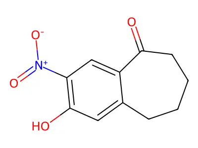 2-Hydroxy-3-nitro-6,7,8,9-tetrahydro-5H-benzo[7]annulen-5-one structure