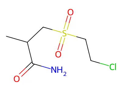 3-(2-Chloro-ethanesulfonyl)-2-methyl-propionamide structure