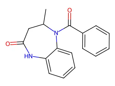 5-benzoyl-4-methyl-3,4-dihydro-1H-1,5-benzodiazepin-2-one structure