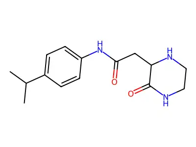 2-(3-oxopiperazin-2-yl)-N-[4-(propan-2-yl)phenyl]acetamide structure