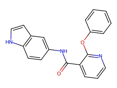 N-(1H-indol-5-yl)-2-phenoxypyridine-3-carboxamide structure