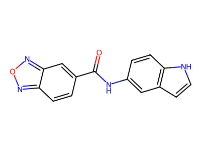 N-(1H-indol-5-yl)-2,1,3-benzoxadiazole-5-carboxamide structure