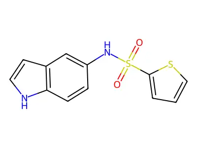 N-(1H-indol-5-yl)thiophene-2-sulfonamide structure