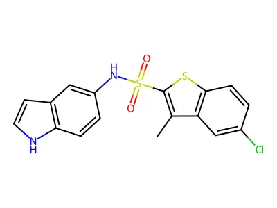 5-chloro-N-(1H-indol-5-yl)-3-methyl-1-benzothiophene-2-sulfonamide structure
