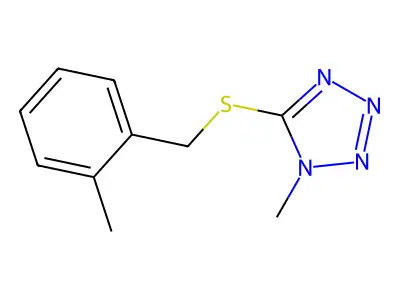 1-Methyl-5-[(2-methylphenyl)methylsulfanyl]tetrazole structure