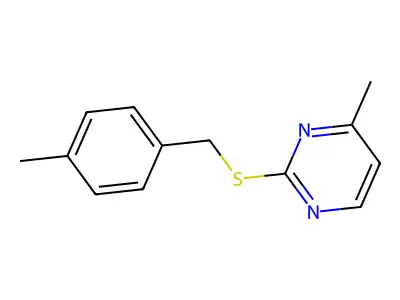 4-Methyl-2-[(4-methylphenyl)methylsulfanyl]pyrimidine structure