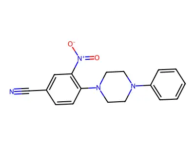 3-Nitro-4-(4-phenylpiperazin-1-yl)benzonitrile structure