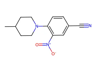 4-(4-Methylpiperidin-1-yl)-3-nitrobenzonitrile structure