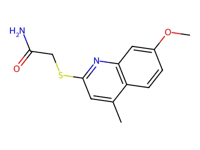2-[(7-Methoxy-4-methylquinolin-2-yl)sulfanyl]acetamide structure