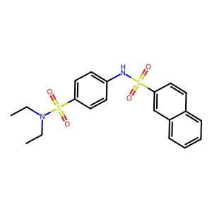 N-[4-(diethylsulfamoyl)phenyl]naphthalene-2-sulfonamide structure