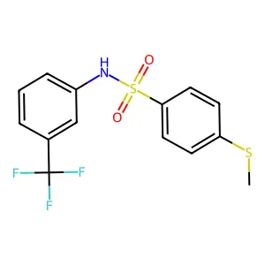 4-methylsulfanyl-N-[3-(trifluoromethyl)phenyl]benzenesulfonamide structure