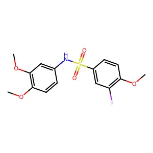N-(3,4-dimethoxyphenyl)-3-iodo-4-methoxybenzenesulfonamide structure