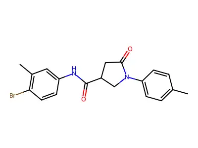 N-(4-bromo-3-methylphenyl)-1-(4-methylphenyl)-5-oxopyrrolidine-3-carboxamide structure