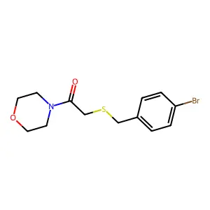 4-Bromobenzyl 2-(4-morpholinyl)-2-oxoethyl sulfide structure