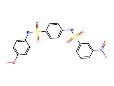 N-[4-[(4-methoxyphenyl)sulfamoyl]phenyl]-3-nitrobenzenesulfonamide structure