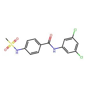N-(3,5-dichlorophenyl)-4-(methanesulfonamido)benzamide structure