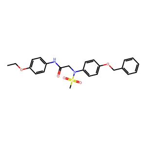 N-(4-ethoxyphenyl)-2-(N-methylsulfonyl-4-phenylmethoxyanilino)acetamide structure