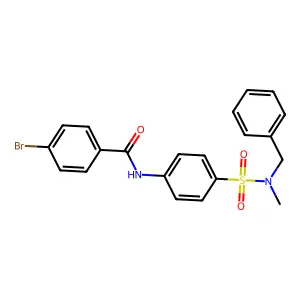 N-[4-[benzyl(methyl)sulfamoyl]phenyl]-4-bromobenzamide structure