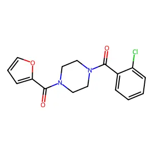 (2-Chlorophenyl)[4-(furan-2-ylcarbonyl)piperazin-1-yl]methanone structure