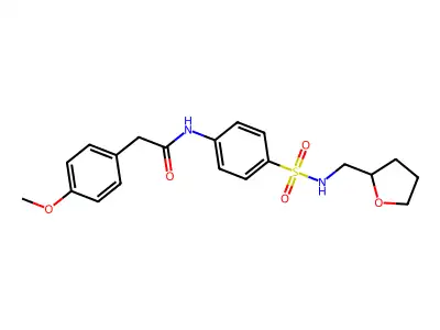 2-(4-methoxyphenyl)-N-[4-(oxolan-2-ylmethylsulfamoyl)phenyl]acetamide structure