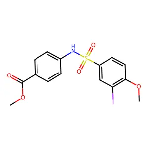 Methyl 4-{[(3-iodo-4-methoxyphenyl)sulfonyl]amino}benzoate structure