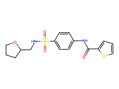 N-[4-(oxolan-2-ylmethylsulfamoyl)phenyl]thiophene-2-carboxamide structure