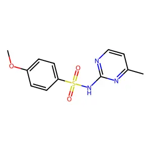 4-methoxy-N-(4-methylpyrimidin-2-yl)benzenesulfonamide structure
