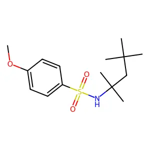 4-methoxy-N-(2,4,4-trimethylpentan-2-yl)benzenesulfonamide structure