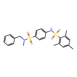 N-[4-[benzyl(methyl)sulfamoyl]phenyl]-2,4,6-trimethylbenzenesulfonamide structure