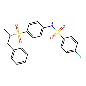 N-benzyl-4-[(4-fluorophenyl)sulfonylamino]-N-methylbenzenesulfonamide structure
