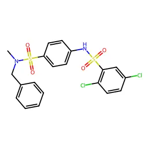 N-[4-[benzyl(methyl)sulfamoyl]phenyl]-2,5-dichlorobenzenesulfonamide structure
