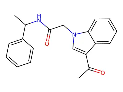 2-(3-Acetyl-indol-1-yl)-N-(1-phenyl-ethyl)-acetamide structure