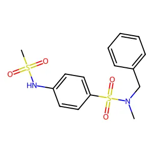 N-benzyl-N-methyl-4-[(methylsulfonyl)amino]benzenesulfonamide structure