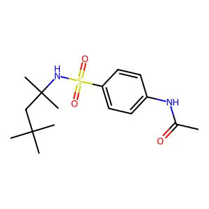 N-[4-(2,4,4-trimethylpentan-2-ylsulfamoyl)phenyl]acetamide structure