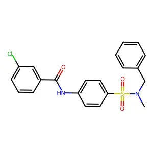 N-[4-[benzyl(methyl)sulfamoyl]phenyl]-3-chlorobenzamide structure