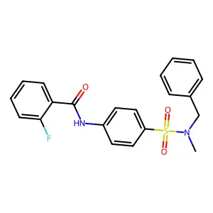 N-[4-[benzyl(methyl)sulfamoyl]phenyl]-2-fluorobenzamide structure