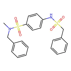 N-benzyl-4-[(benzylsulfonyl)amino]-N-methylbenzenesulfonamide structure
