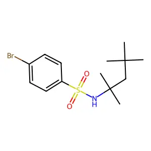 4-bromo-N-(2,4,4-trimethylpentan-2-yl)benzenesulfonamide structure