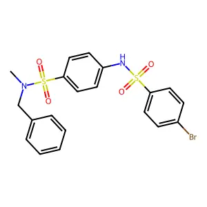 N-benzyl-4-[(4-bromophenyl)sulfonylamino]-N-methylbenzenesulfonamide structure
