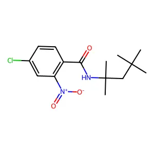 4-chloro-2-nitro-N-(2,4,4-trimethylpentan-2-yl)benzamide structure