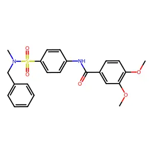N-[4-[benzyl(methyl)sulfamoyl]phenyl]-3,4-dimethoxybenzamide structure