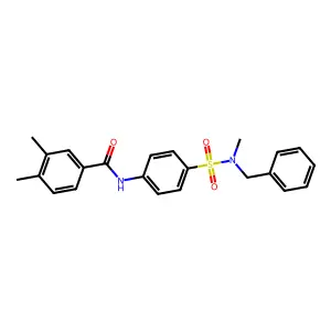 N-[4-[benzyl(methyl)sulfamoyl]phenyl]-3,4-dimethylbenzamide structure