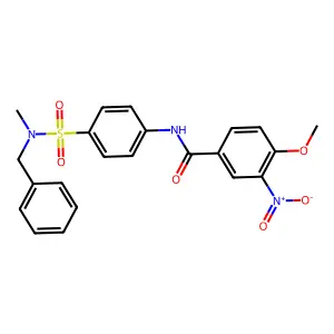 N-[4-[benzyl(methyl)sulfamoyl]phenyl]-4-methoxy-3-nitrobenzamide structure