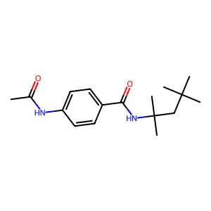 4-acetamido-N-(2,4,4-trimethylpentan-2-yl)benzamide structure